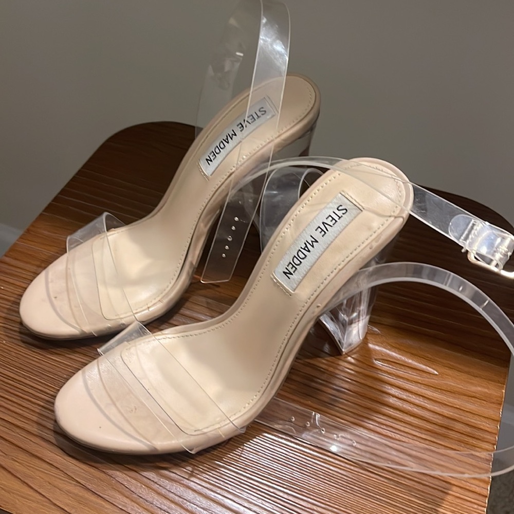 Steve Madden clear straps heels
